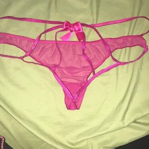 Pink panties with a bow in back
